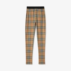 Check Stretch Jersey Leggings