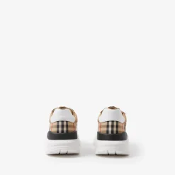 Check, Suede and Leather Sneakers