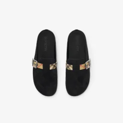 Check Suede Urchin Clogs