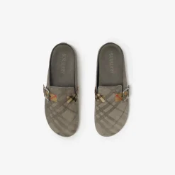 Check Suede Urchin Clogs