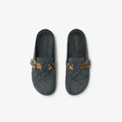 Check Suede Urchin Clogs