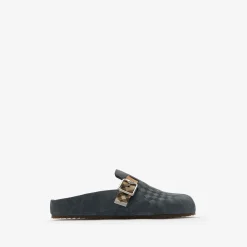Check Suede Urchin Clogs