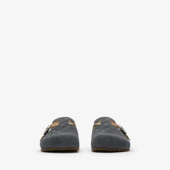 Check Suede Urchin Clogs