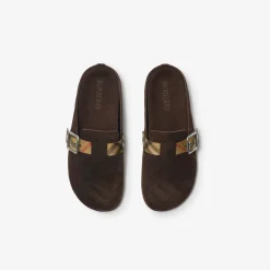 Check Suede Urchin Clogs