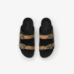 Check Suede Urchin Sandals