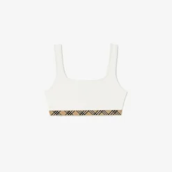 Check Trim Bikini Top