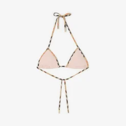 Check Trim Bikini Top