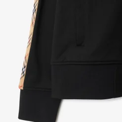 Check Trim Cotton Blend Track Jacket