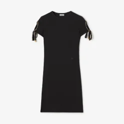 Check Trim Cotton Dress