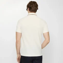 Check Trim Cotton Polo Shirt