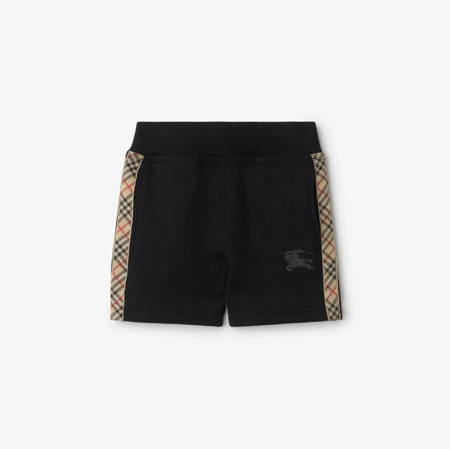 Check Trim Cotton Shorts