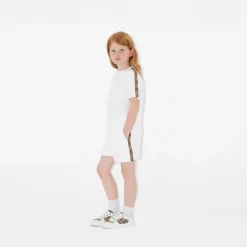 Check Trim Cotton Shorts