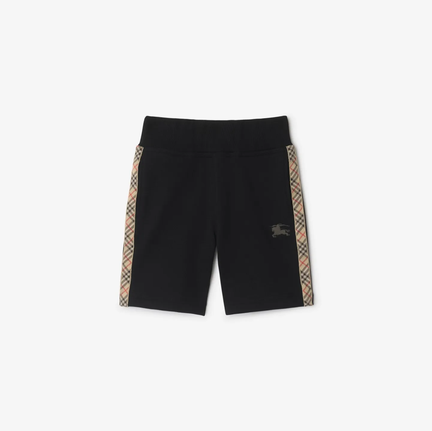 Check Trim Cotton Shorts