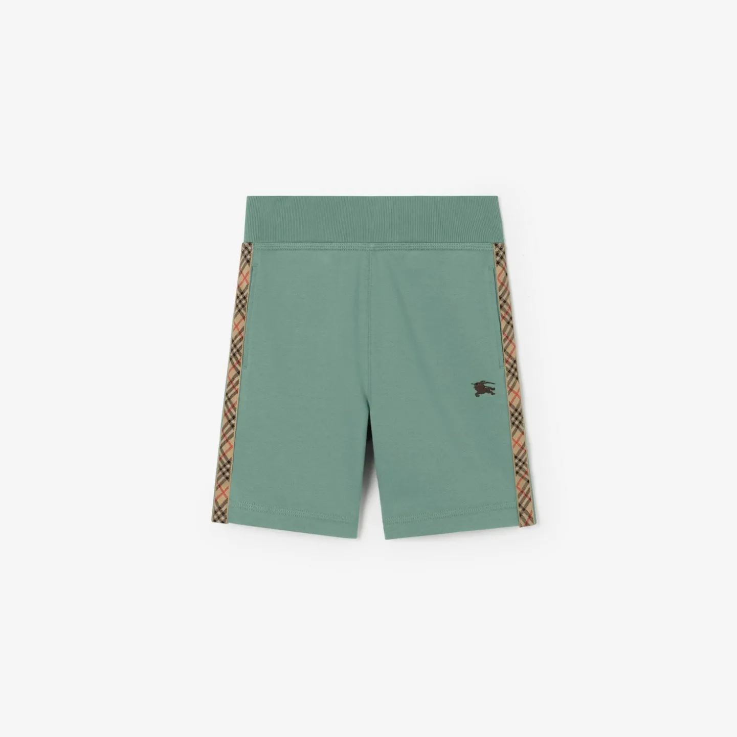 Check Trim Cotton Shorts