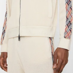 Check Trim Cotton Track Jacket