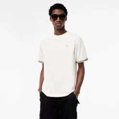 Check Trim Cotton T-shirt
