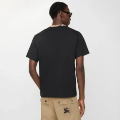 Check Trim Cotton T-shirt