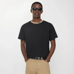 Check Trim Cotton T-shirt