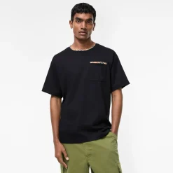 Check Trim Cotton T-shirt