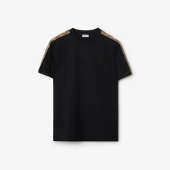 Check Trim Cotton T-shirt