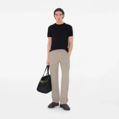 Check Trim Cotton T-shirt