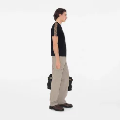 Check Trim Cotton T-shirt