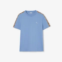 Check Trim Cotton T-shirt