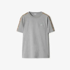 Check Trim Cotton T-shirt