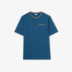 Check Trim Cotton T-shirt