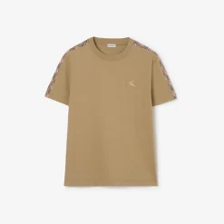 Check Trim Cotton T-shirt