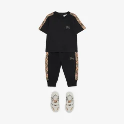 Check Trim Cotton T-shirt