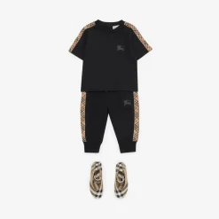 Check Trim Cotton T-shirt