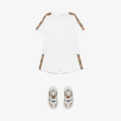 Check Trim Cotton T-shirt