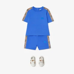 Check Trim Cotton T-shirt