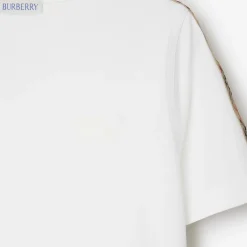 Check Trim Cotton T-shirt