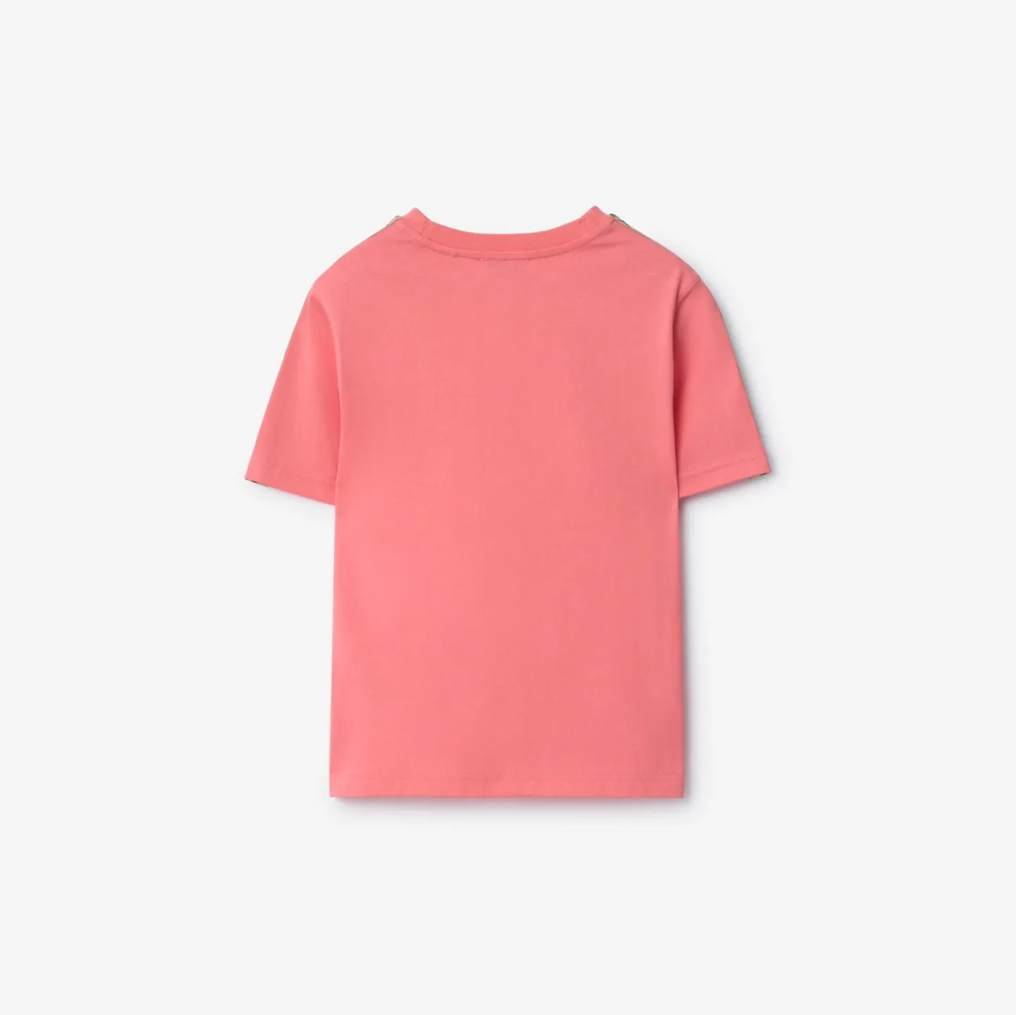 Check Trim Cotton T-shirt