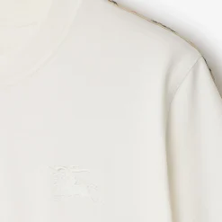 Check Trim Cotton T-shirt