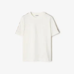 Check Trim Cotton T-shirt