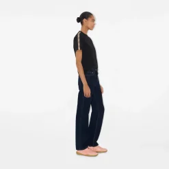 Check Trim Cotton T-shirt