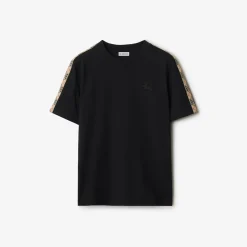 Check Trim Cotton T-shirt