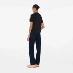 Check Trim Cotton T-shirt