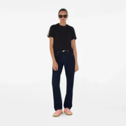 Check Trim Cotton T-shirt