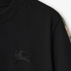 Check Trim Cotton T-shirt
