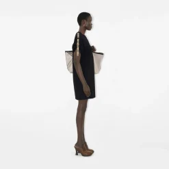 Check Trim Cotton T-shirt Dress
