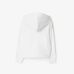 Check Trim Cotton Zip Hoodie
