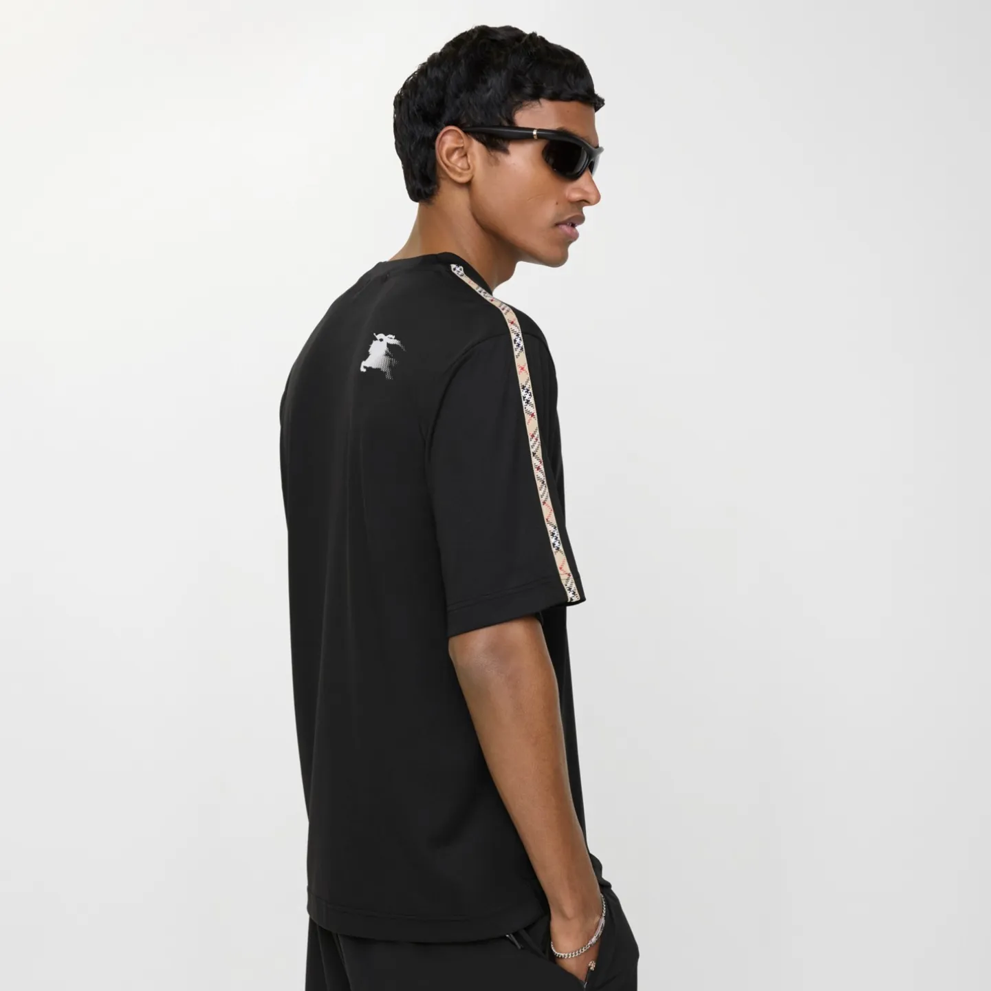 Check Trim Jersey T-shirt