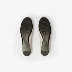 Check Trim Leather Robin Ballerinas