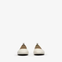 Check Trim Leather Robin Ballerinas