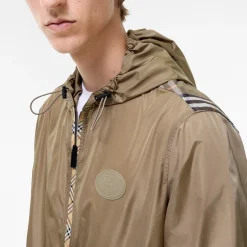 Check Trim Nylon Newport Hooded Jacket