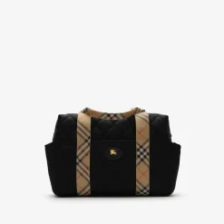 Check Trim Quilted Nylon Baby Changing Bag